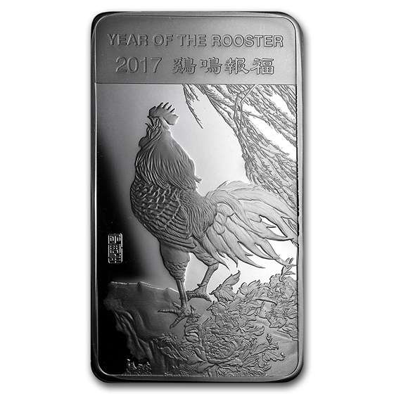 10 oz Silver Bar - APMEX (2017 Year of the Rooster) 10 oz Silver Bar - APMEX (2017 Year of the Rooster)